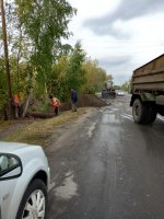В пгт. Пышма на участке ул. Куйбышева (от дома № 144ж до дома № 146а) проводятся работы по ремонту тротуара